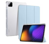 CiimWaa Funda para Xiaomi Pad 7/Xiaomi 7 Pro/Mi Poco Pad X1 11,2 pulgadas, funda ultrafina de piel sintética de poliuretano, silicona, funda trasera con función atril y soporte para bolígrafo