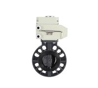 CIJIAOPOYU Válvula motorizada DN50 2 pulg. DN65 DN80 DN100 4 pulg. UPVC PVC Tipo químico Válvula Voltaje CC 24 V(DN50)