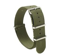 Cijinon Correa de reloj Correa de reloj de nailon de color sólido Tejido de una sola pasada 18mm/20mm/22mm, Color 3, 18mm