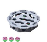 Cikiki Caja de enriquecimiento de rompecabezas para rascar gatos, caja de enriquecimiento de lima de uñas de gato, interactiva, juguetes de laberinto de fieltro para jugar en interiores, rascar y