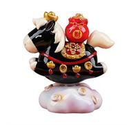 Cikiki Decoración del Año del Caballo 2026, adornos de Año Nuevo chino, divertida estatua de caballo de resina giratoria de 360°, festival de la suerte y la riqueza para el hogar, oficina, tienda