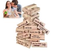 Cikiki Juegos de bloques de torre de la lujuria para parejas, juego de torre de bloques súper traviesos, juego de bloques apilables de torre de San Valentín, ideas traviesas para citas nocturnas para