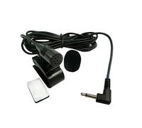 Cikiki Micrófono de audio para coche de 3,5 mm con clip jack para audio estéreo mini micrófono externo con cable para radio larga profesional DVD