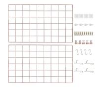 CIKLCIX Panel de pared de rejilla de metal oro rosa, organizador de fotos de rejilla de alambre, 17.3 x 11.8 pulgadas, marco de fotos de rejilla, paquete de 2 tableros de notas de malla de alambre con