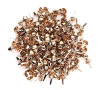 Cikonielf 200 Uds., Tachuelas para los pies, 12mm, Bolso de Mano, pies cónicos, Tachuelas con Cabeza de Clavo para Manualidades de Cuero DIY, Bolso para Hacer Dorado