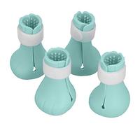 Cikonielf 4 Uds Zapatos antiarañazos para Gatos, Zapatos de Silicona para Aseo de Mascotas, Zapatos Protectores de Pata de Gato Ajustables para rascar, para el Afeitado de baño(Green)