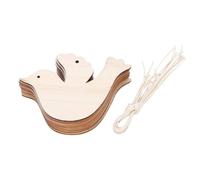 Cikonielf 50 Uds Adornos navideños de Madera Alce pájaro Madera Colgante decoración de Madera para Manualidades DIY Boda Navidad(50 Piezas Forma de pájaro)