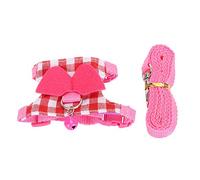 Cikonielf Arnés para Animales Pequeños, Chinchilla y Conejillo de Indias, Rosa, Talla S, Función de Caminar