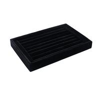 Cikonielf Caja Almacenamiento Anillo Joyería Bandeja Visualización Organizador Terciopelo Pendientes Corbata Tragamonedas