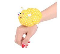 Cikonielf Cojín de Aguja de Coser Cojín de Punto de Cruz DIY Costura de Costura Cojín de Aguja Cojín de Pin Cubierto de Tela para Manualidades de Costura DIY con cinturón de muñeca elástico(#3)