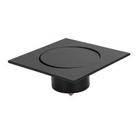 Cikonielf Colador De Drenaje De Piso Drenaje De Ducha Cuadrado Tipo Emergente para Baño Inodoro Drenaje Rápido Filtro Antidesbordamiento Ducha Cubierta Extraíble(Negro)