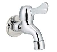 Cikonielf Grifo Cobre Frío Simple Grifo Agua Pequeño Apertura Rápida Para Lavadora Fregona Pileta Piscina G1/2In