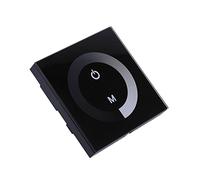 Cikonielf Interruptor De Luz De Atenuación De Panel Táctil De Un Solo Color para Controlador De Interruptor De Pared De Tira De Luz Led DC 12V-24V(Negro)