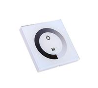 Cikonielf Interruptor De Luz De Atenuación De Panel Táctil De Un Solo Color para Controlador De Interruptor De Pared De Tira De Luz Led DC 12V-24V(Blanco)