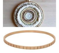 Cikonielf Telar de Tejer de Madera, Circular Redondo, 19 cm de Diámetro, Herramienta Manual para Decoración de Pared