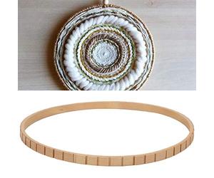 Cikonielf Telar de Tejer de Madera, Circular Redondo, 19 cm de Diámetro, Herramienta Manual para Decoración de Pared