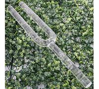 CIKSCO 30mm Chakra Quartz Crystal Tuning Fork for Meditation Sound Healing, Healing Musical Instrument with Striker (Color : E Note, Size : 432Hz)