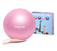 Cikyner Pelota de Gimnasia pequeña, 23-25 cm, Pelota de Pilates Suave con Pajita Hinchable para Pilates, Yoga, Entrenamiento de Cuerpo Entero, Mejora el Equilibrio en casa en el Gimnasio