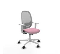 Cilanco blanca sincro malla gris bali rosa brazos blancos base blanca ruedas 65mm nailon