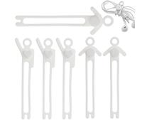 Cíles de organizadores de cables, correas de cable de silicona reutilizables, 6x bridas de cable de carga electrónica de silicona, ESTACTOS DE CONSEJOS DE CHEETTRE CASHE