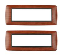 CILIA 3/4/7 módulos placa compatible con Bticino Livinglight, placas de plástico de alta calidad soporte 507 varios 11 colores (madera oscura, 7 módulos-2 unidades)