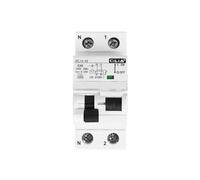 CILIA Interruptor Magnetotérmico Diferencial RCBO 2 Módulos 1P+N, 6 kA 30 mA, 230 V AC, Curva C, Casquillo DIN Universal - Protección de Seguridad Eléctrica Doméstica In=20A (JVL16-40-20A)