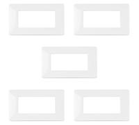 CILIA Placa compatible con Bticino Matix, placas de plástico de alta calidad soporte 504 varios 11 colores disponibles (4 módulos - 5 unidades, blanco)