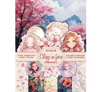 Ciliegi in fiore - Ragazze, uccellini e fiori giapponesi da ritagliare - Ephemera: Carta con illustrazioni ed elementi da ritagliare per progetti di journaling, scrapbooking e fai-da-te