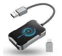 CILIENG Adaptador inalámbrico CarPlay Super Rápido de Wired CarPlay a Wireless Plug and Play para coches con Android 11+ e iOS 10+ i Phone, USB C/A, negro