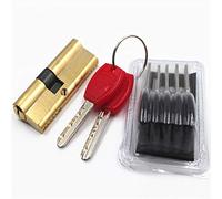 Cilindro Cerradura con Pomo Excentricidad 65 70 80 90 95 100 110 Mm Cilindro De Bloqueo AB Llave Antirrobo Latón Puro La Puerta Manija Dormitorio Extended(105(52.5 52.5))