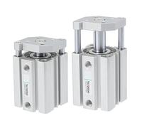 Cilindro compacto de varilla delgada tres ejes TACQ25/32/40 con guía doble acción 1 Uds(80mm Without Magnet,TACQ40 (Bore 40mm))