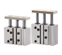 Cilindro de 3 varillas de 3 ejes con varilla guía, serie TCM, diámetro 12, 16, 20, 25, 32, 40, 63 tiempos, 10, 20, 25, 30, 40, 50, 75, 100, 125, 150, 200, 250, 300, 1 Uds.(Strock 75mm,TCM 20)