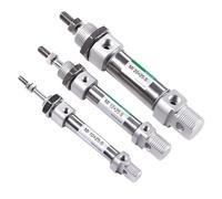 Cilindro de acero inoxidable MI16/20/25 10-150 mm carrera con anillo magnético, cilindros neumáticos, 1 unidad(Stroke 30mm,Bore 16mm)