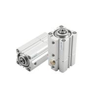 Cilindro de aire compacto neumático de doble acción, serie SDAT80, tipo dúplex, 80 mm de diámetro a 5, 10, 15, 20, 25, 30, 35, 40, 45, 50 mm, 1 Uds.(SDAT80x50x0,-B(male thread))