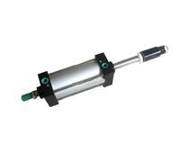 Cilindro de aire neumático SCD SCJ, cilindro de aire estándar, reinicio de doble varilla, pistones ajustables SCJ50 * 50X75/100/150/200-50-S 1/4 "BSPT(SCJ50X100-100,Without magnetic)