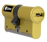 Cilindro de alta seguridad LINCE C7 L30+60, triple bloqueo patentado, anti-golpes, anti-rotura, función desbloqueable (antipánico), 5 llaves reversibles, certificado EN 1303:2016.
