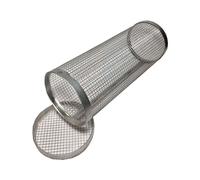 Cilindro de Barbacoa de Red Ahumada para Barbacoa, Rejilla de Barbacoa de Acero Inoxidable, Cubo de Barbacoa para Fogata, Camping, Picnic, 30Cm