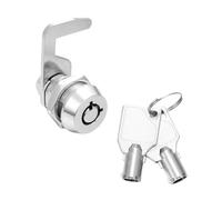 Cilindro de bloqueo de caja de herramientas Camlock tubular de 90° con | Cerradura de aleación de zinc resistente con acabado cromado, llave igual para un fácil acceso con leva de gancho de rotación