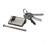 Cilindro de bloqueo de latón de 45 mm con 3 llaves con diseño antipaso para entrada principal, escape de incendios y puertas interiores, compatible con agujeros estándar