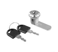 Cilindro de bloqueo de leva de aleación de zinc para gabinete, buzón, cajón, taquilla, archivador y armario de herramientas con 2 llaves, se adapta a puertas de madera, metal y vidrio (16 mm)