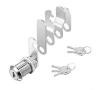 Cilindro de bloqueo de leva para armario, cajón, buzón, casillero, aleación de zinc de 16/30 mm con 5 llaves, se adapta a puertas de vidrio de madera y metal, reemplazo de pestillo de leva seguro