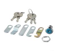 Cilindro de bloqueo de leva para armario, cajón, buzón, casillero, aleación de zinc de 16/30 mm con 5 llaves, se adapta a puertas de vidrio de madera y metal, reemplazo de pestillo de leva seguro