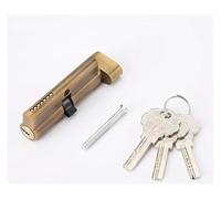 Cilindro de cerradura, Cerradura de barril aleación zinc for puerta madera interior con 3 llaves, 29 mm altura, 70 longitud(Gold)