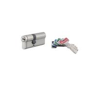 Cilindro de cerradura de doble entrada, 30 x 40 mm, níquel, antidesgarro, antitaladro, antiganzúa, 5 llaves, alta seguridad, función desconectable, nivel de seguridad 8, fabricado en Francia, THIRARD