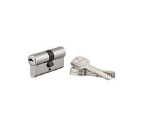 Cilindro de cerradura de doble entrada Trafic 6, 30 x 30 mm, níquel, antidesgarro, antitaladro, antiganzúa, 5 llaves, alta seguridad, función desconectable, nivel de seguridad 8, THIRARD