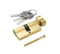 Cilindro de cerradura de latón macizo con 3 llaves de latón de 63 mm, cilindro de bloqueo Andersen para puerta de tormenta, cilindro de repuesto para cerradura de puerta de seguridad de unidad de