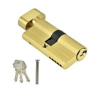 Cilindro de cerradura de puerta con llaves, cilindro de cerradura de puerta antirrobo de cobre simple abierto de 65 mm, resistente a la corrosión y antioxidante, adecuado para puertas de madera