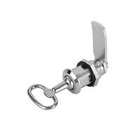 Cilindro de cerradura puerta madera con 3 llaves, altura 29 mm, longitud 70, aleación zinc, apertura lateral, color negro y dorado(C)