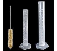 Cilindro de Medición Cilindro Graduado 50 ml 100 ml Probetas Plastico Cilindro Graduado de Plástico para Bricolaje y Iaboratorios Científicos