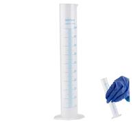Cilindro de plástico graduado, tubo de ensayo de hidrómetro de 500 ml con escala clara, cilindro de medición portátil para ciencias del hogar y escolar, suministros de laboratorio